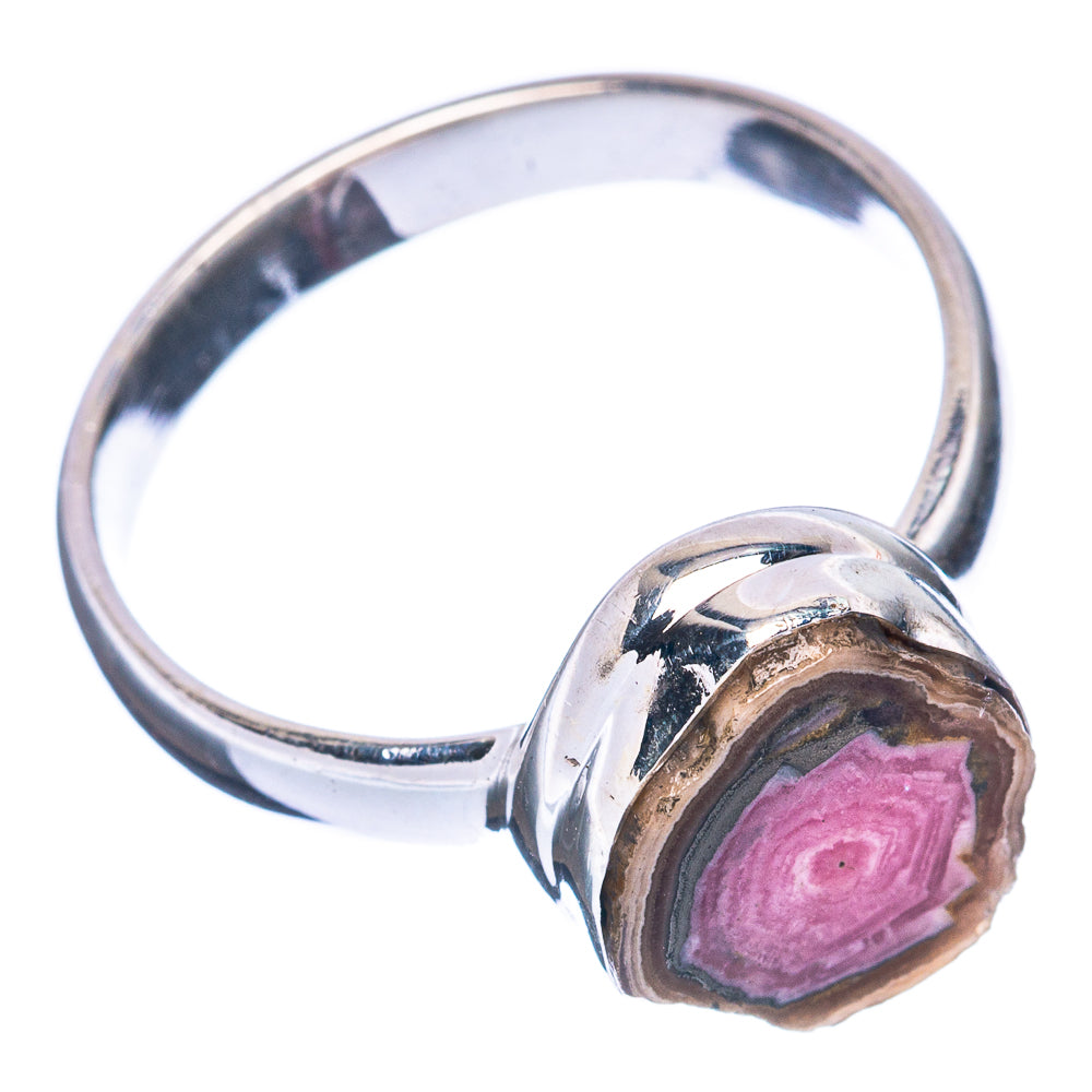 Rare Rhodochrosite Stalactite Ring Size 8.25 (925 Sterling Silver) R2789