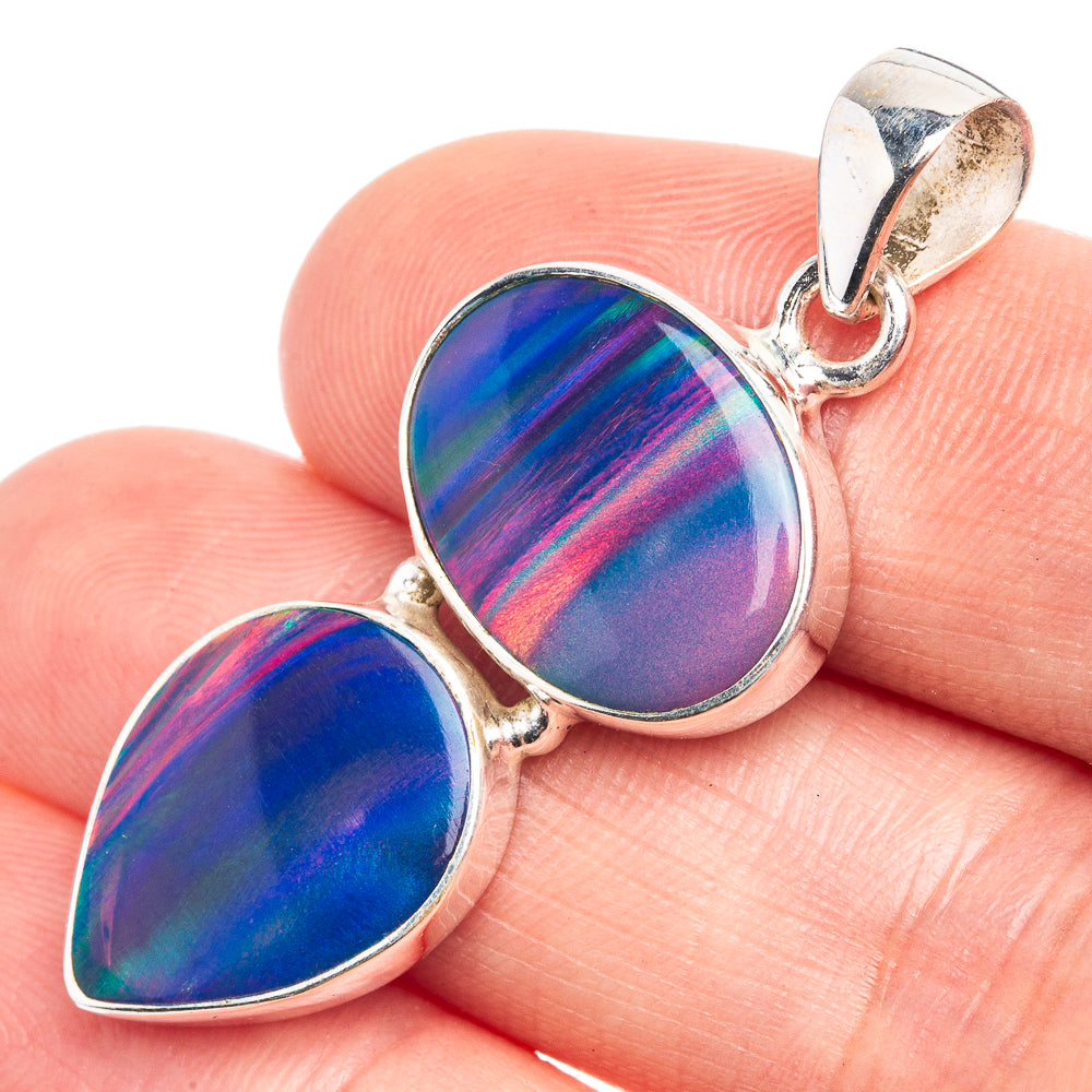 Aura Opal Pendant 1 5/8" (925 Sterling Silver) P39280