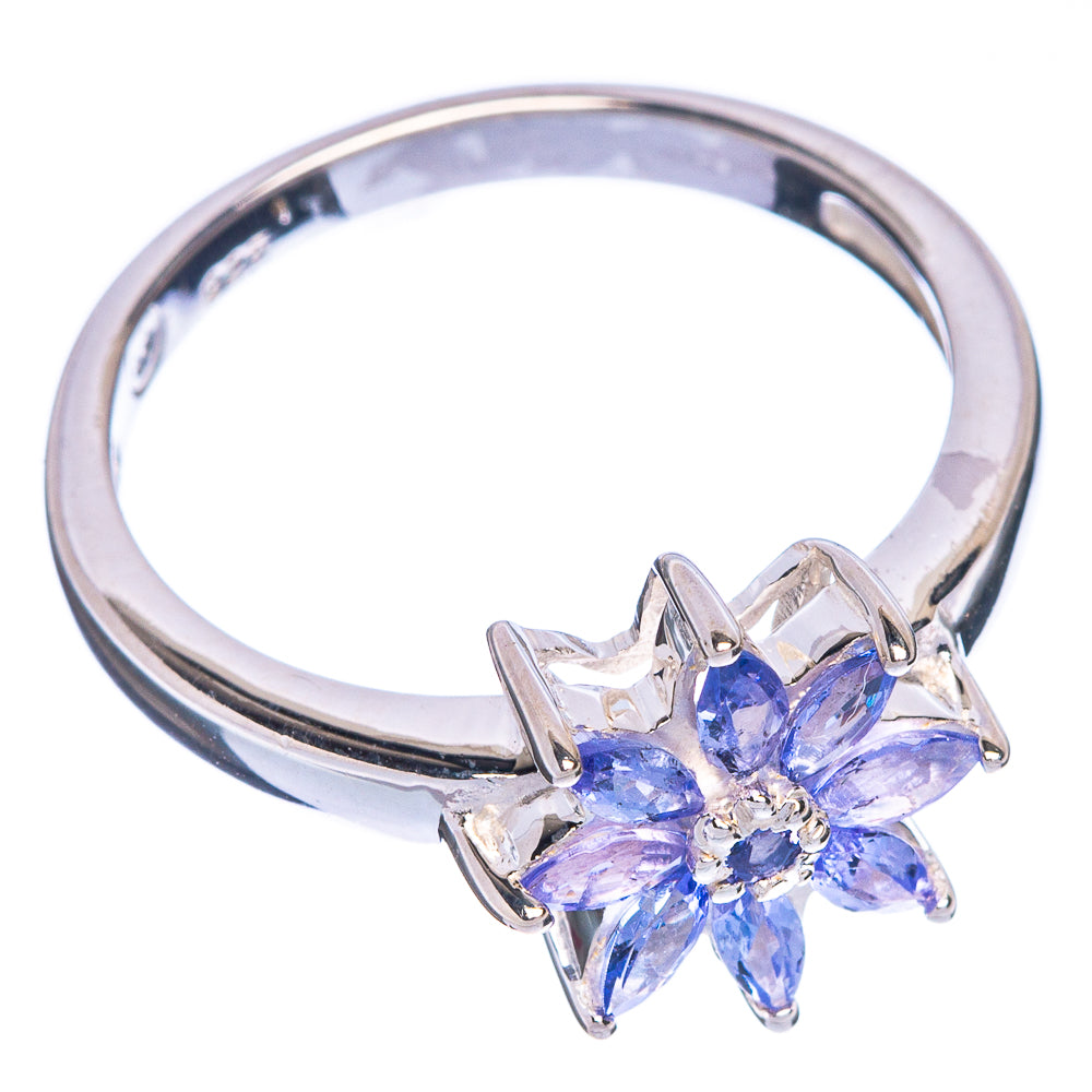 Rare Faceted Tanzanite Ring Size 7.75 (925 Sterling Silver) R1240