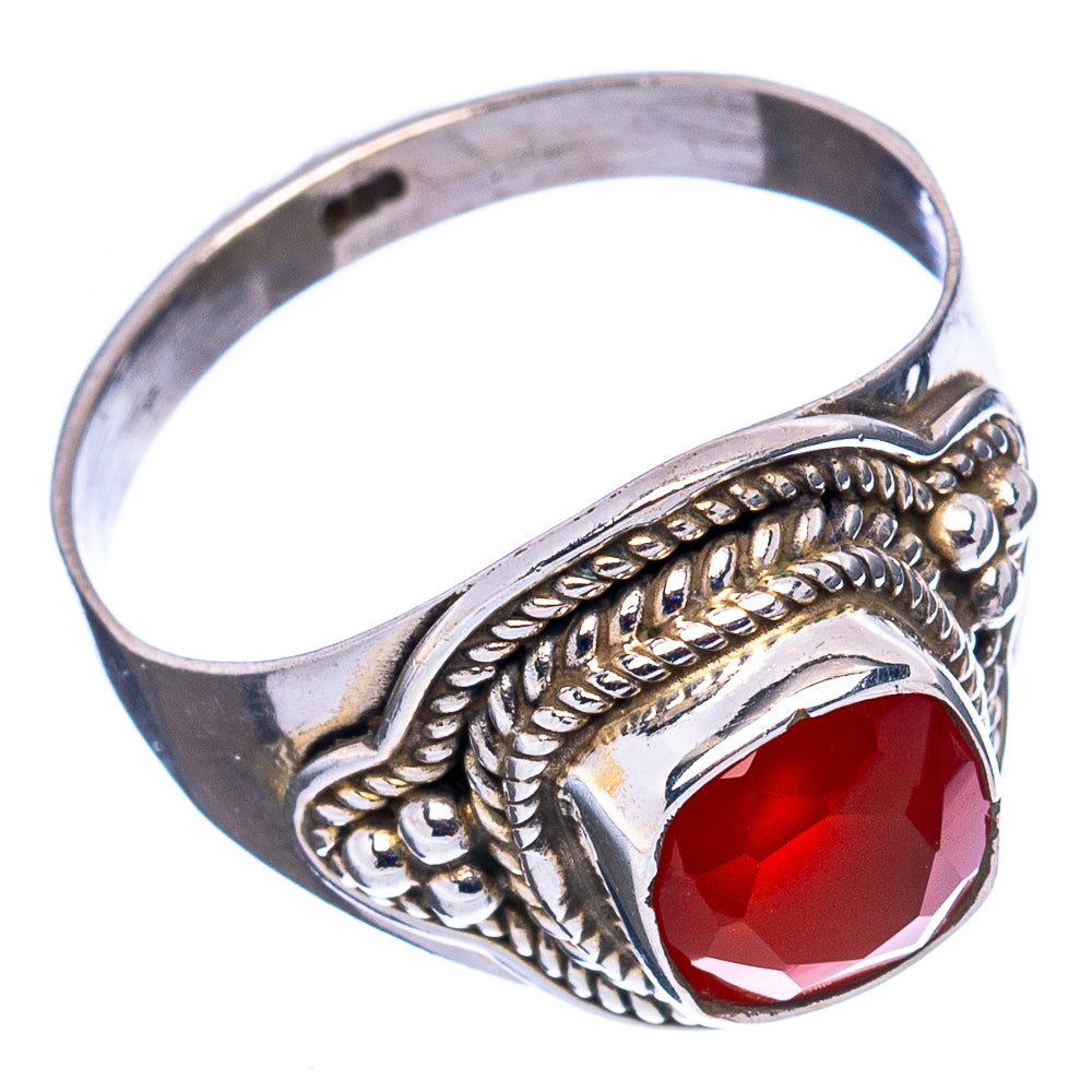Red Onyx Ring Size 7.75 (.925 Sterling Silver)