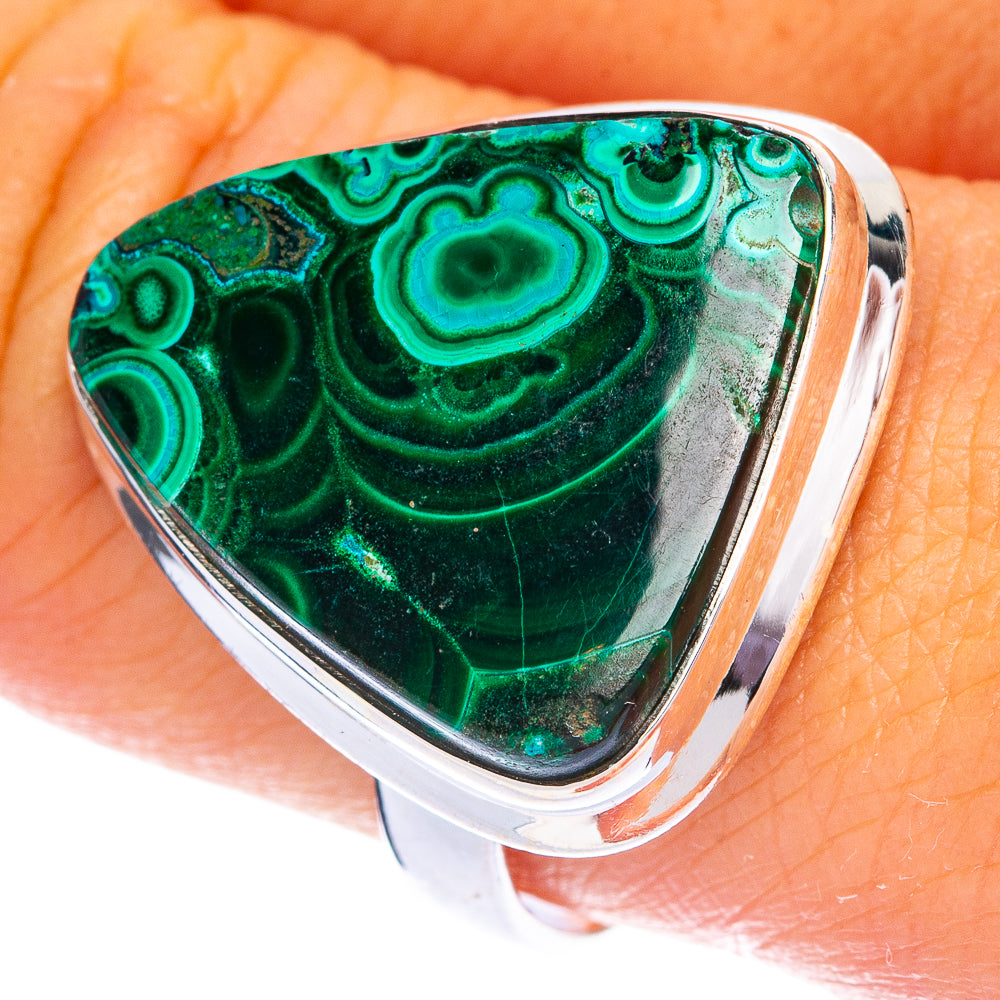 Malachite In Chrysocolla Ring Size 9.75 (925 Sterling Silver) R144449
