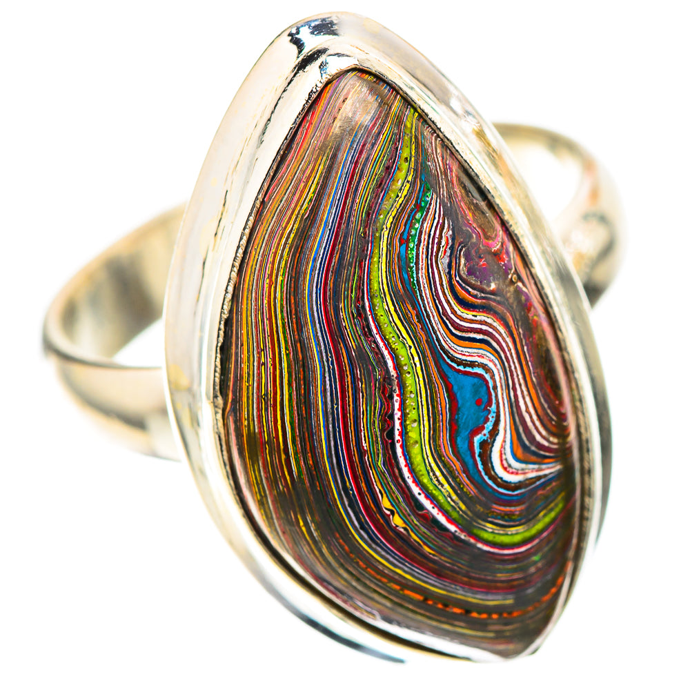 Fordite Ring Size 8.25 (925 Sterling Silver) RING139247