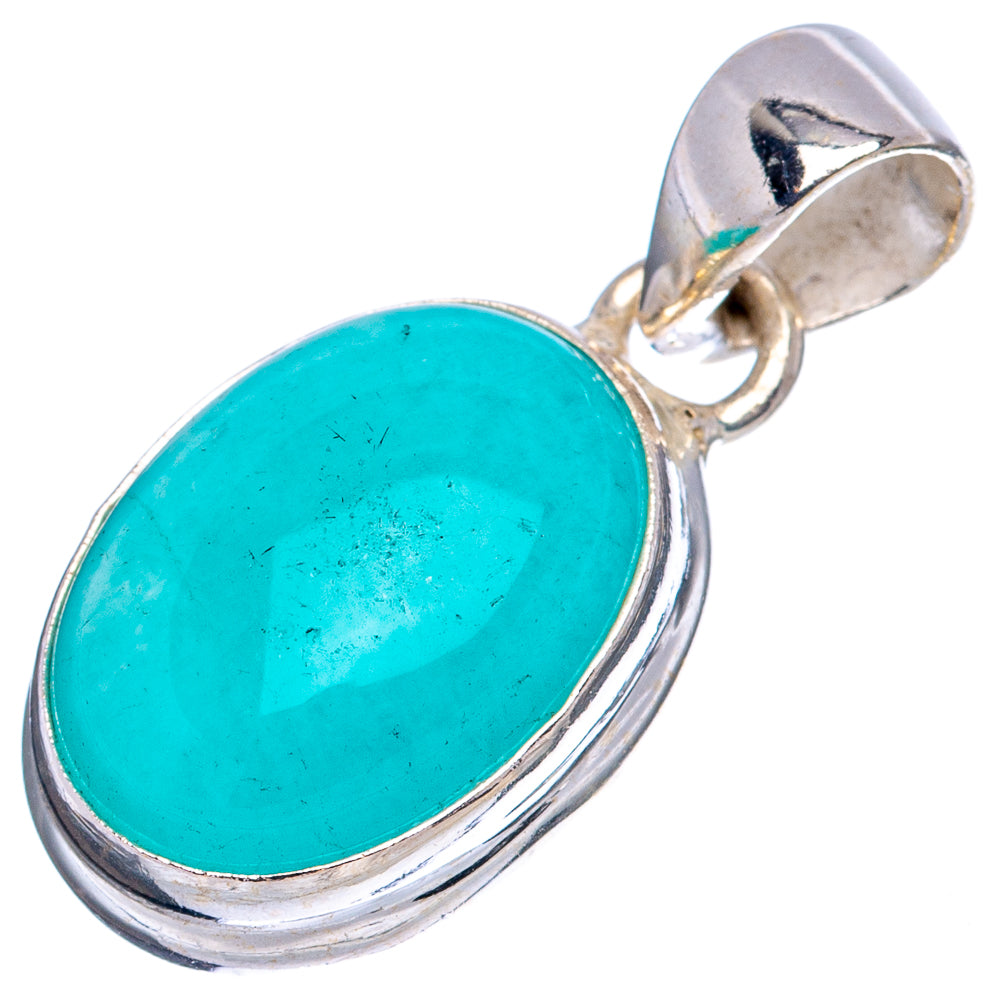 Amazonite Pendant 1 1/8" (.925 Sterling Silver)
