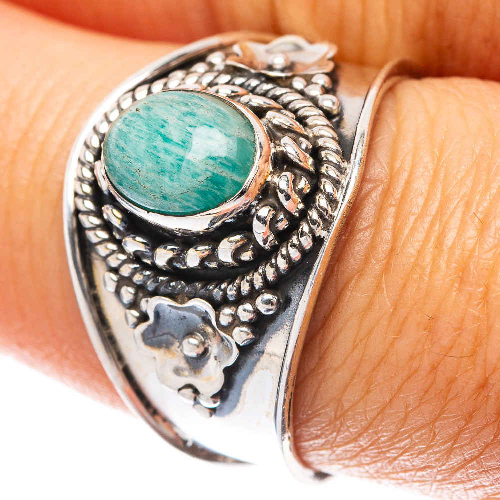 Amazonite 925 Sterling Silver Ring Size 8 (925 Sterling Silver) R5430