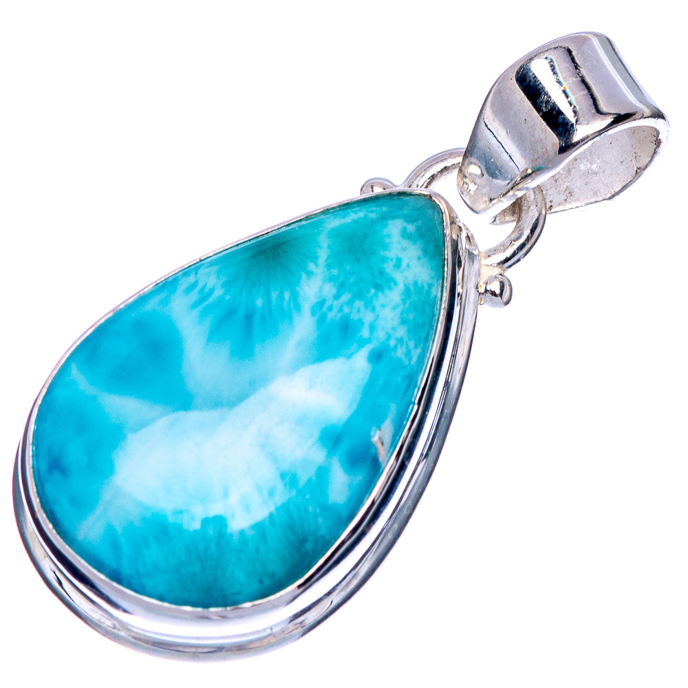 Larimar Pendant 1 1/4" (925 Sterling Silver) P40497