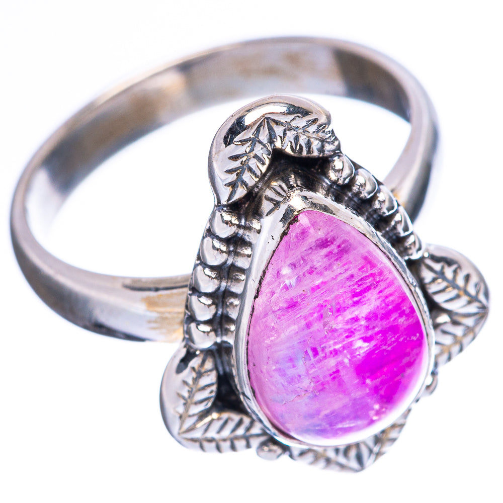 Pink Moonstone Ring Size 6.5 (925 Sterling Silver) R3773