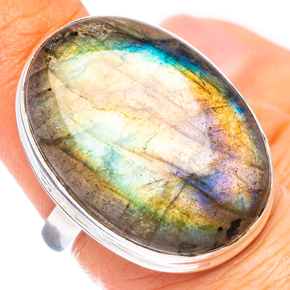 Labradorite Ring Size 5.75 (925 Sterling Silver) R7838
