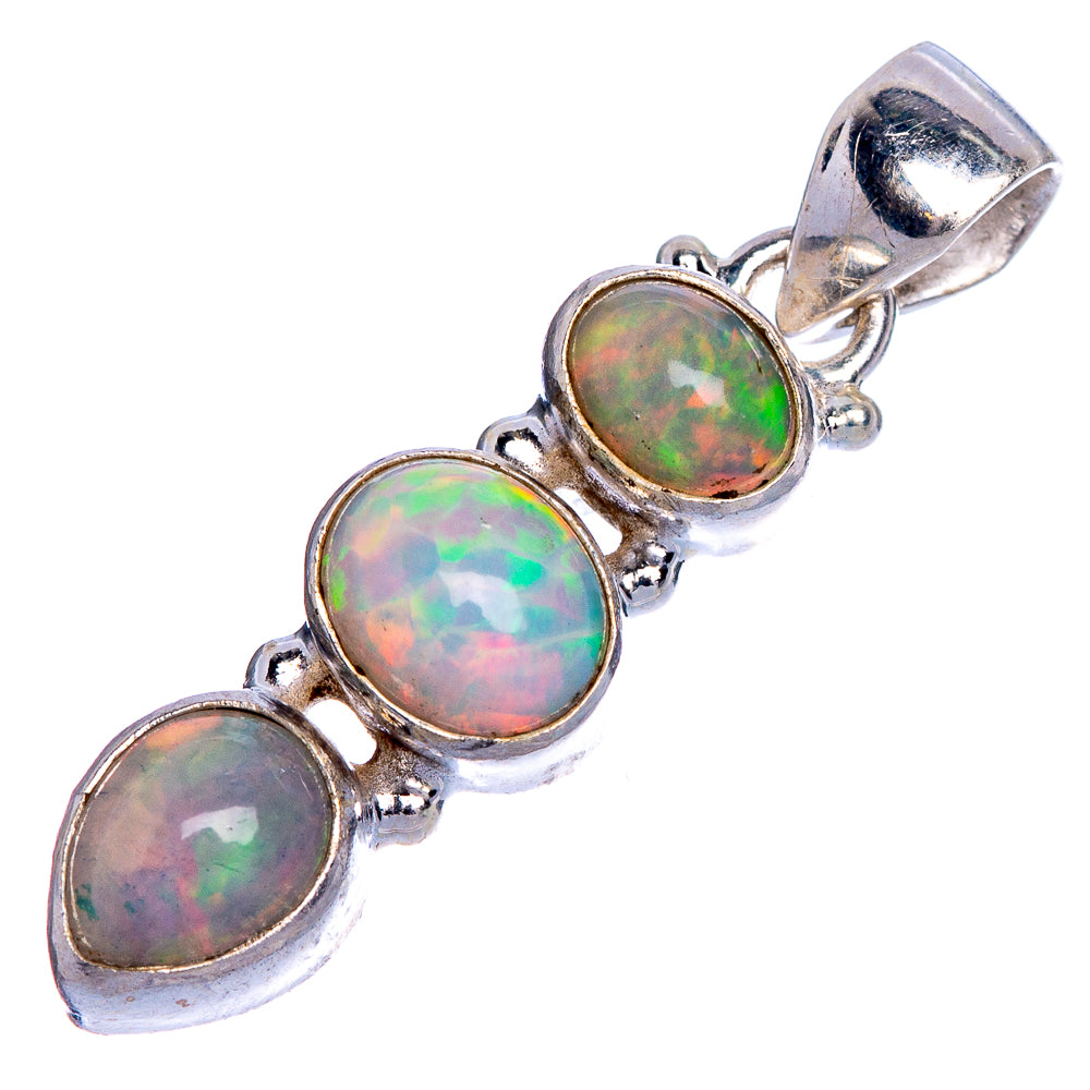 Rare Ethiopian Opal Pendant 1 3/4" (925 Sterling Silver) P40655