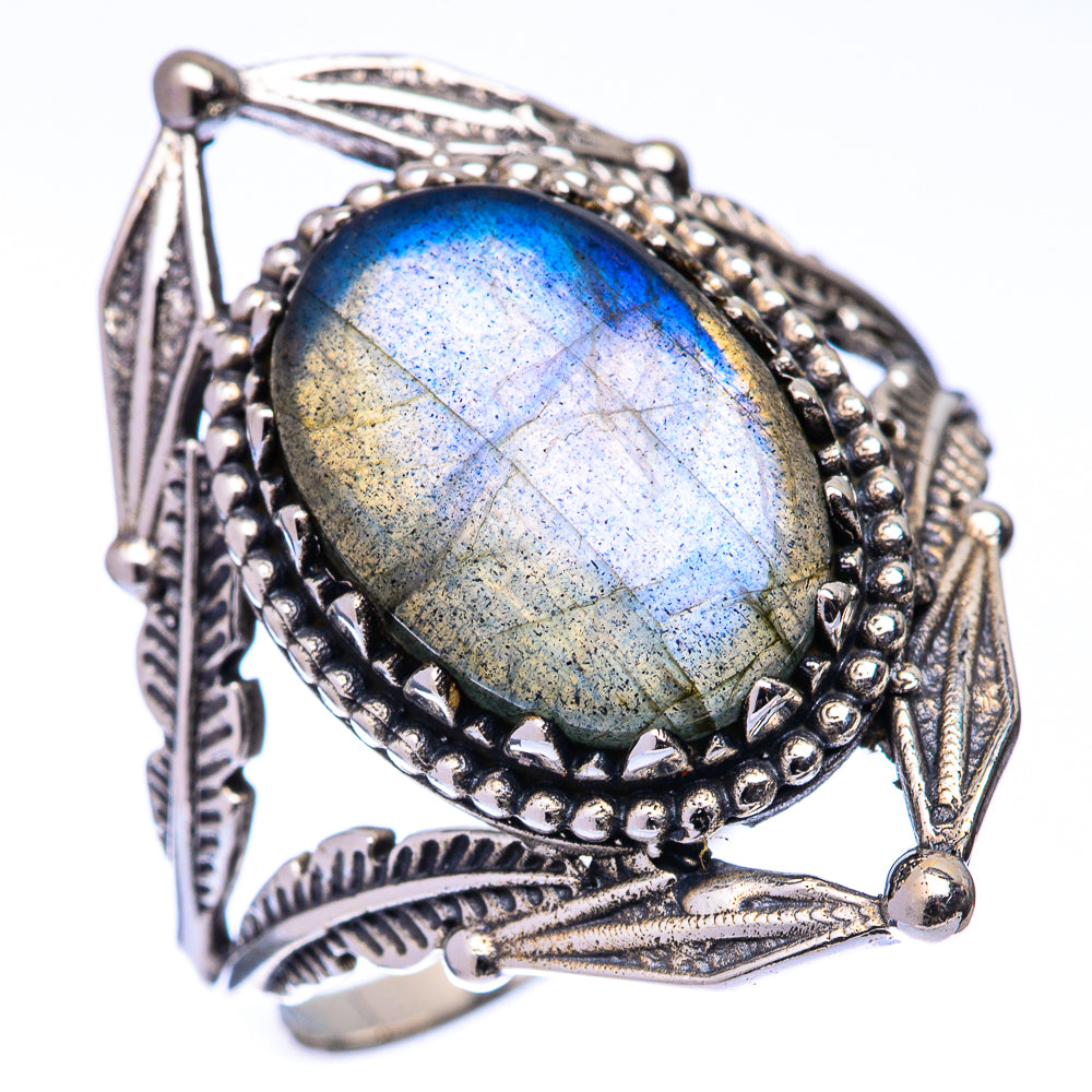 Labradorite Ring Size 9.25 (925 Sterling Silver) R141129