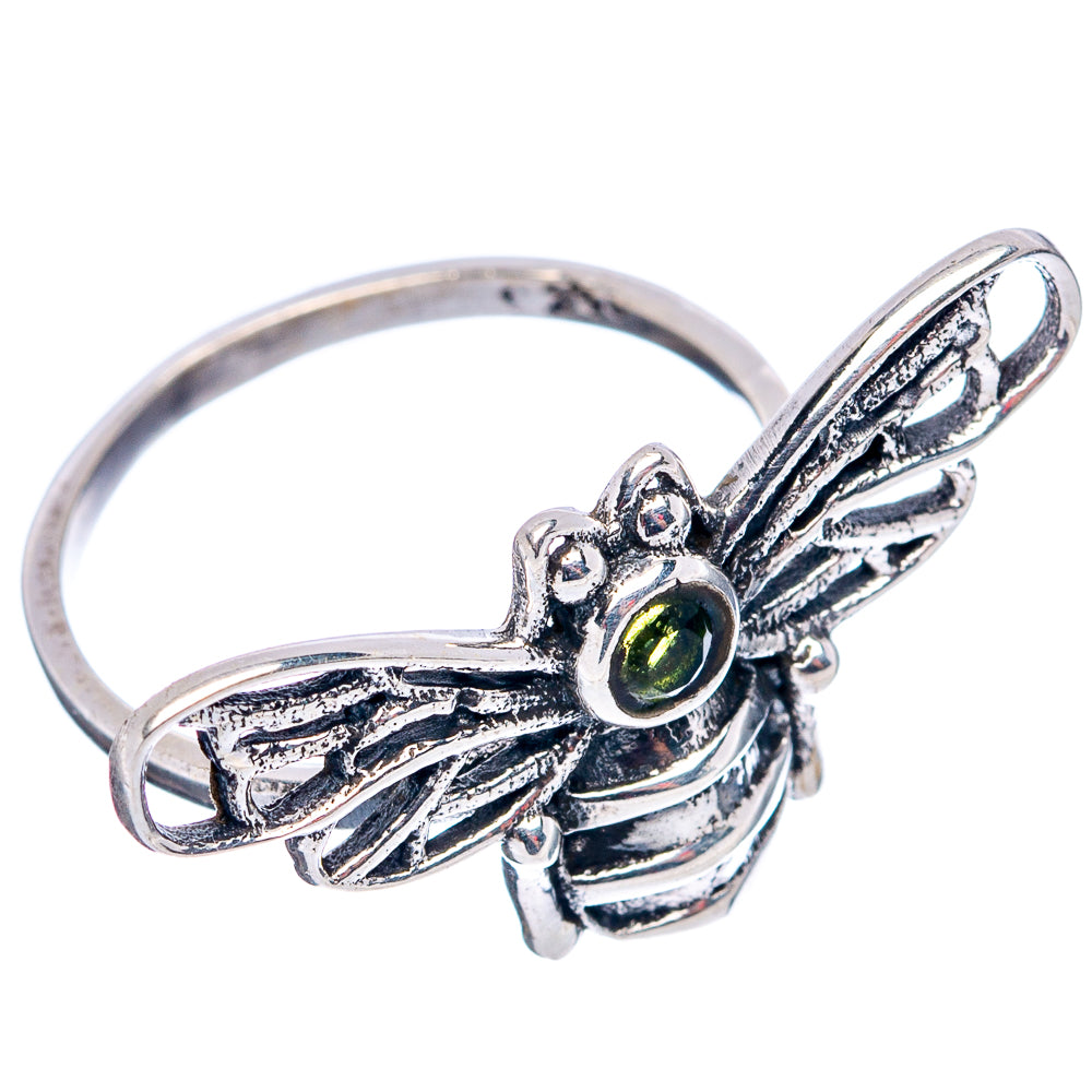 Peridot Bee Dainty Ring Size 6.5 (.925 Sterling Silver)