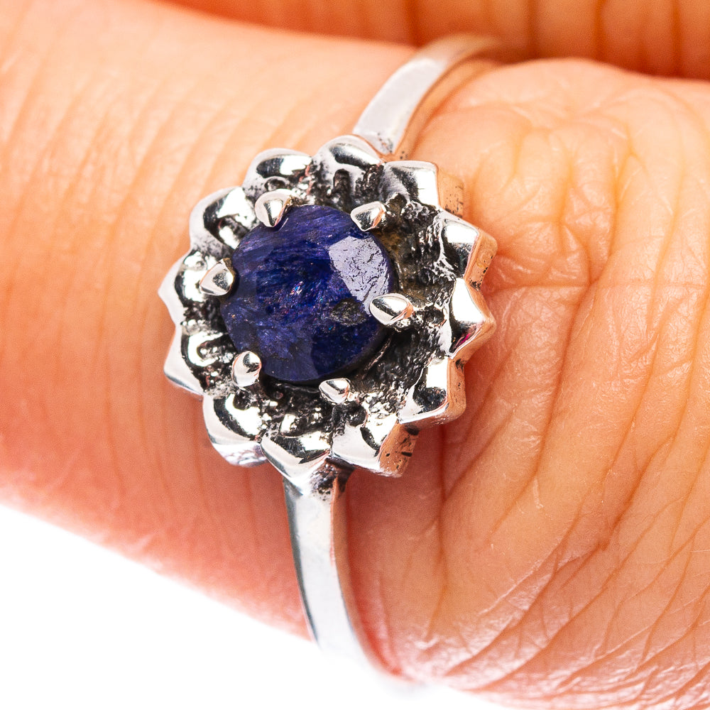 Dainty Blue Sillimanite Ring Size 8 (.925 Sterling Silver)