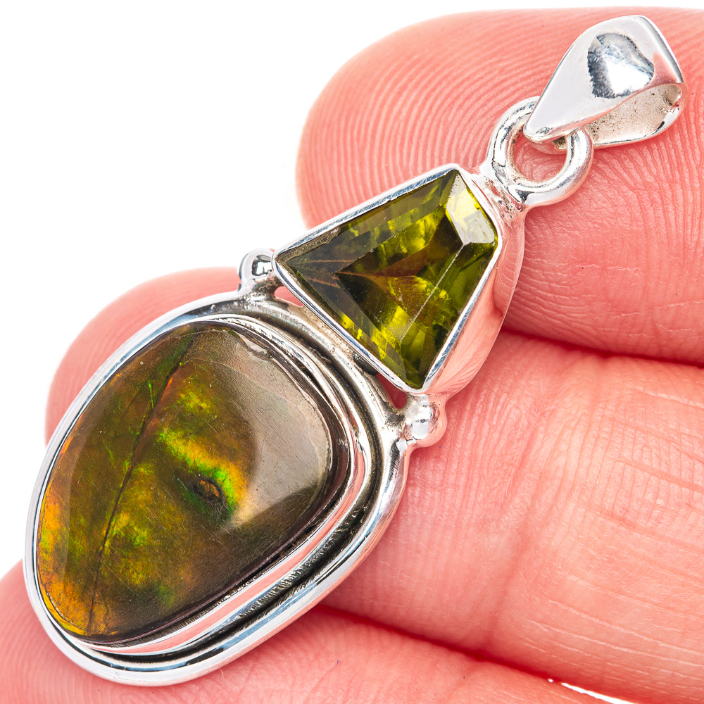 Canadian Ammolite Pendant 1 1/2" (925 Sterling Silver) PD39850
