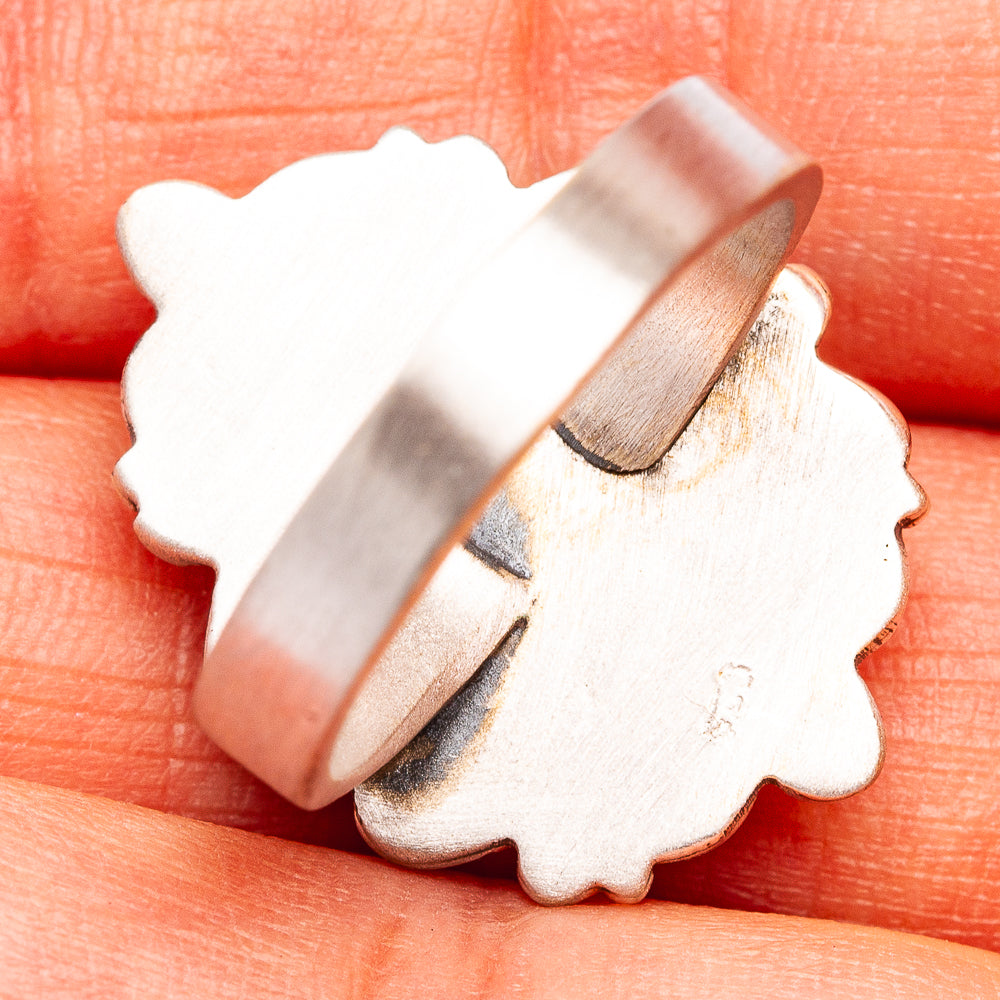 Exclusive Native Style Sterling Opal Ring Size 8 Adjustable (.925 Sterling Silver)