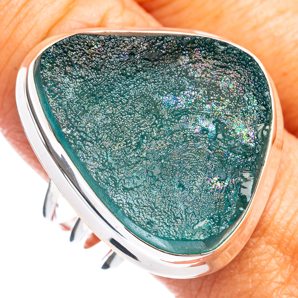 Premium Roman Glass Ring Size 11 (.925 Sterling Silver)