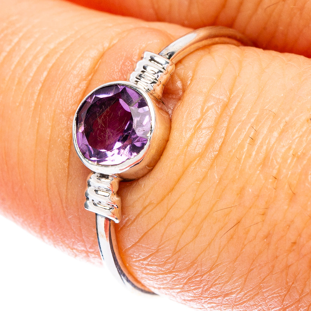 Faceted Amethyst Dainty Ring Size 7.75 (925 Sterling Silver) R146925
