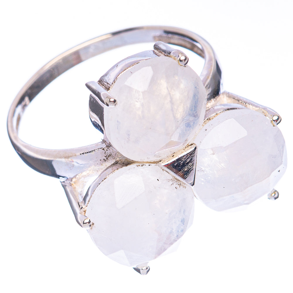 Rainbow Moonstone Ring Size 9 (925 Sterling Silver) R2816