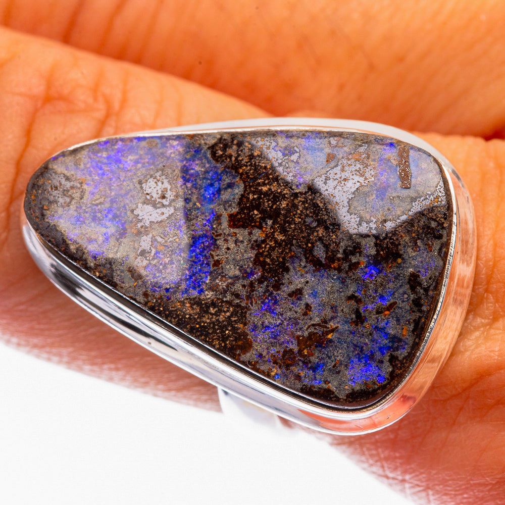 Boulder Opal Ring Size 8 (925 Sterling Silver) R142168