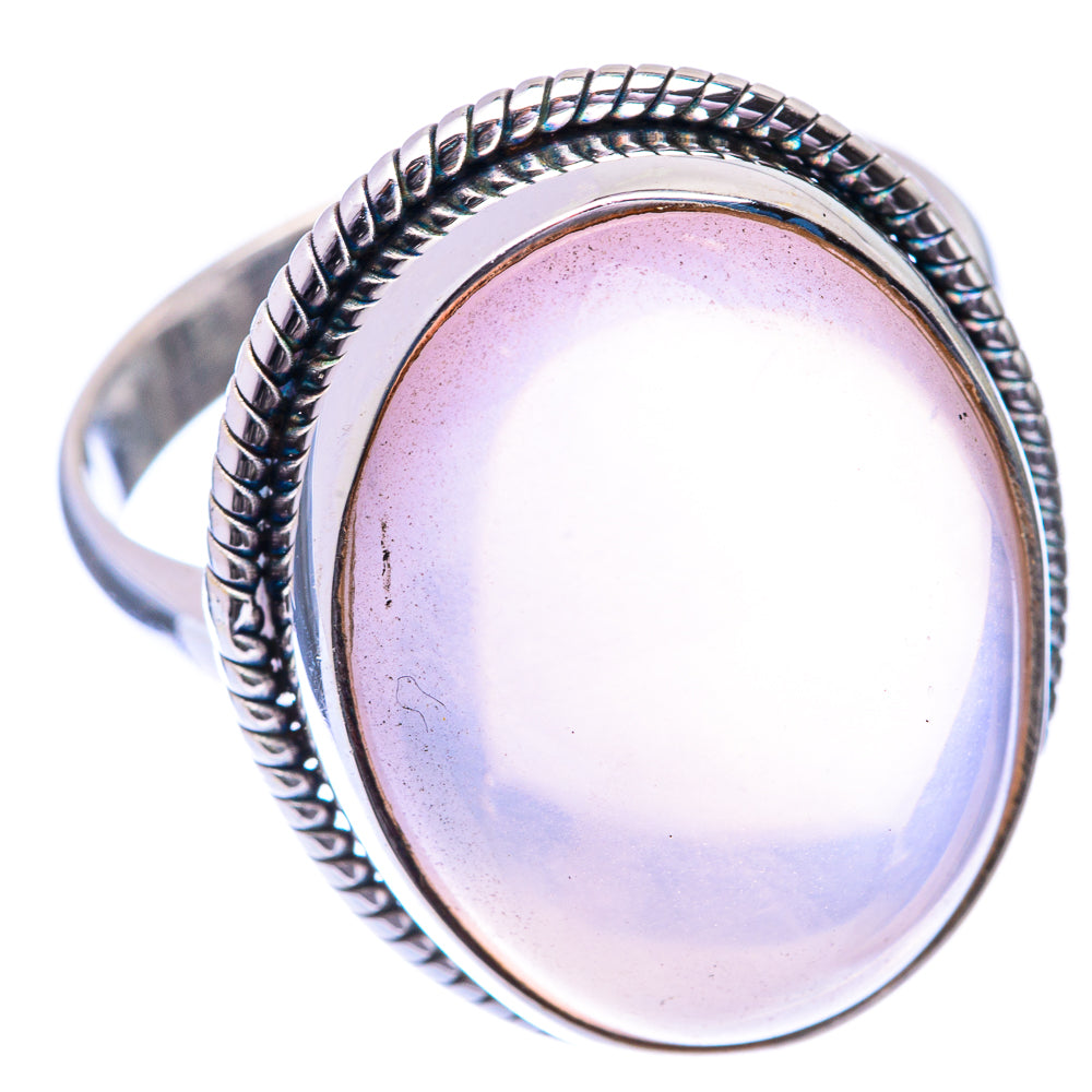 Large Rose Quartz Ring Size 10.75 (925 Sterling Silver) R141005