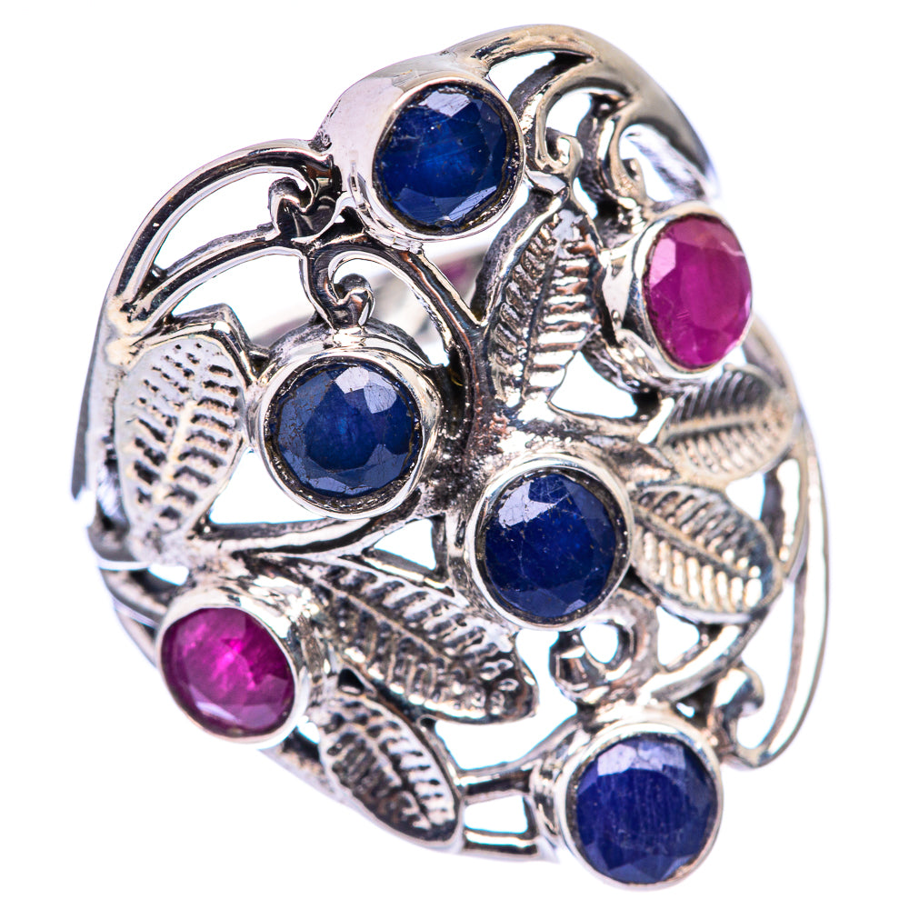 Sapphire, Ruby Ring Size 7 (925 Sterling Silver) R142789