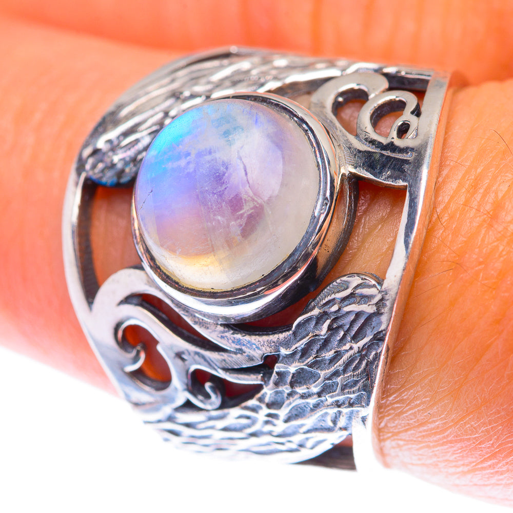 Rainbow Moonstone Ring Size 7.25 (925 Sterling Silver) RING139972