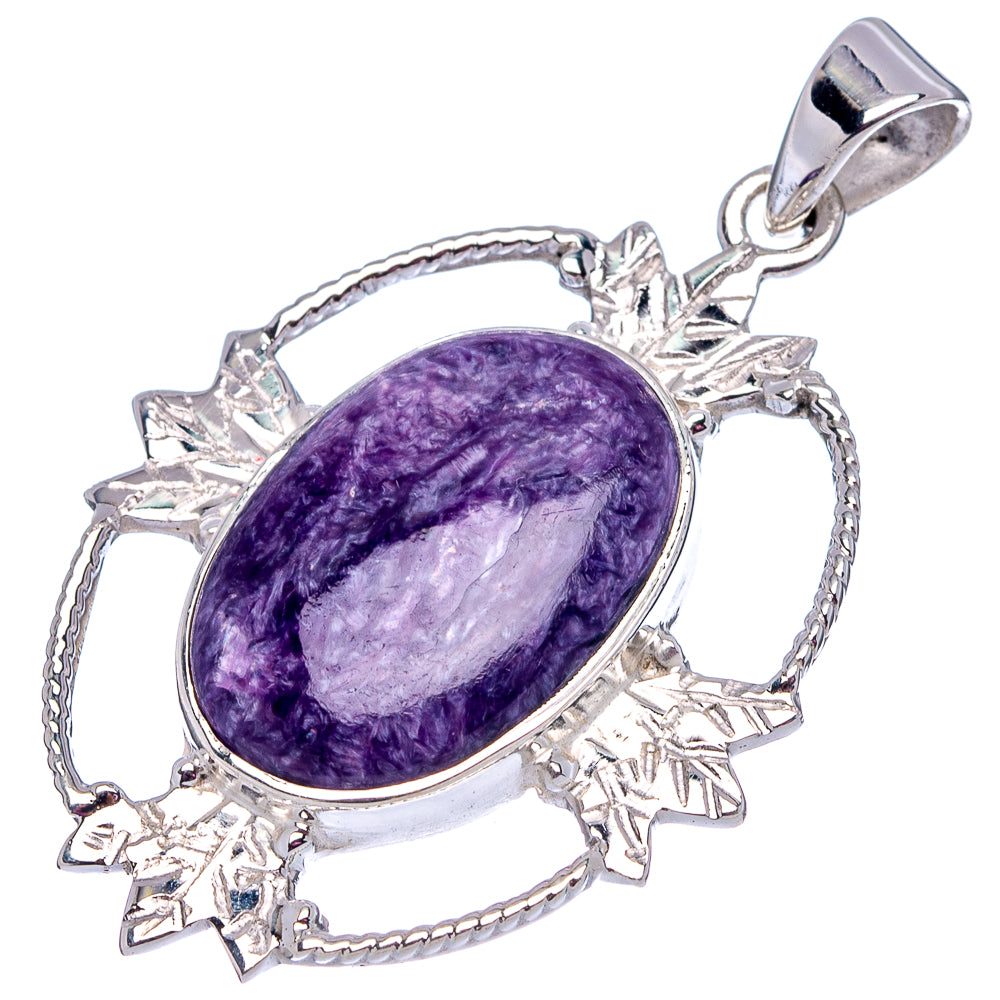Premium Lepidolite Pendant 1 5/8" (.925 Sterling Silver)