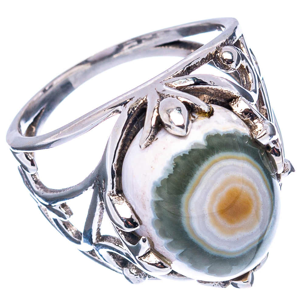 Premium Ocean Jasper Ring Size 7 (.925 Sterling Silver)