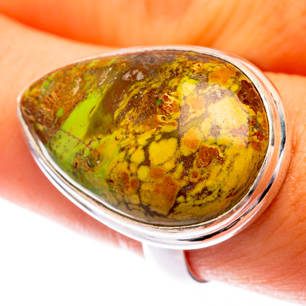 Gaspeite Ring Size 8.5 (925 Sterling Silver) R141306