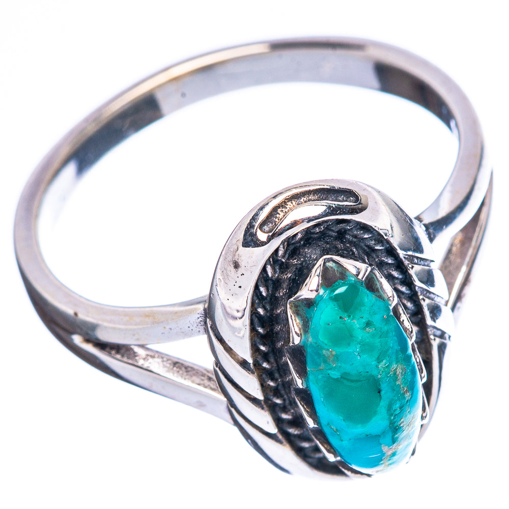 Rare Arizona Turquoise Ring Size 8.5 (925 Sterling Silver) R4533