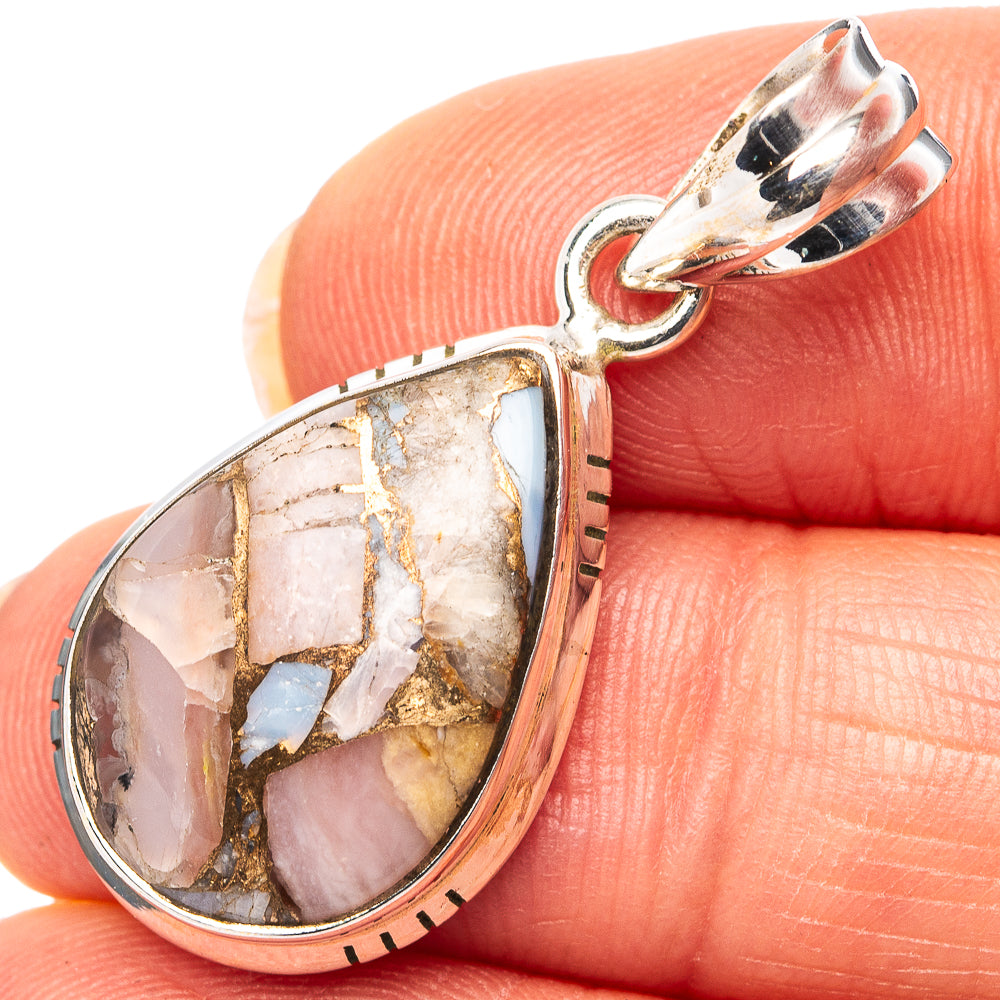 Spiny Oyster Turquoise Pendant 1 3/8" (.925 Sterling Silver)