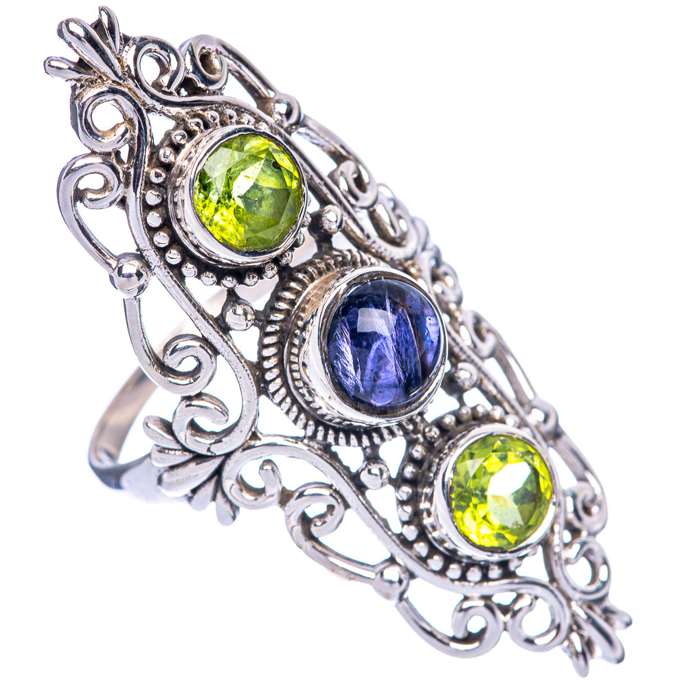 Large Tanzanite, Peridot Ring Size 9.5 (925 Sterling Silver) R144793