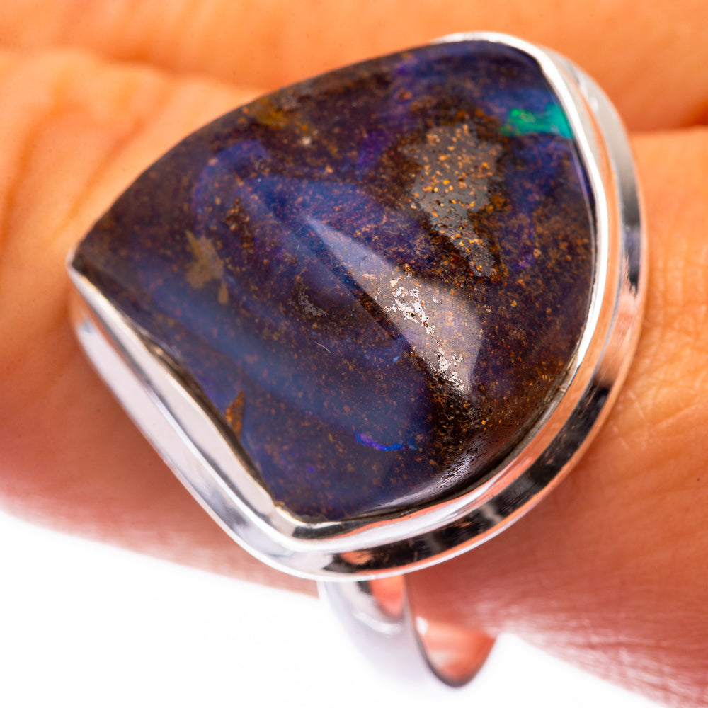 Boulder Opal Ring Size 11 (925 Sterling Silver) R141124