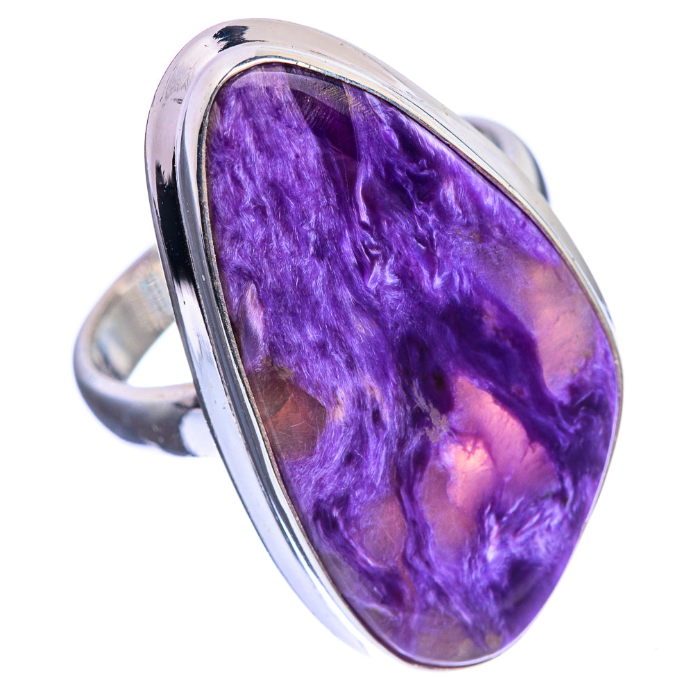 Charoite 925 Sterling Silver Ring Size 8