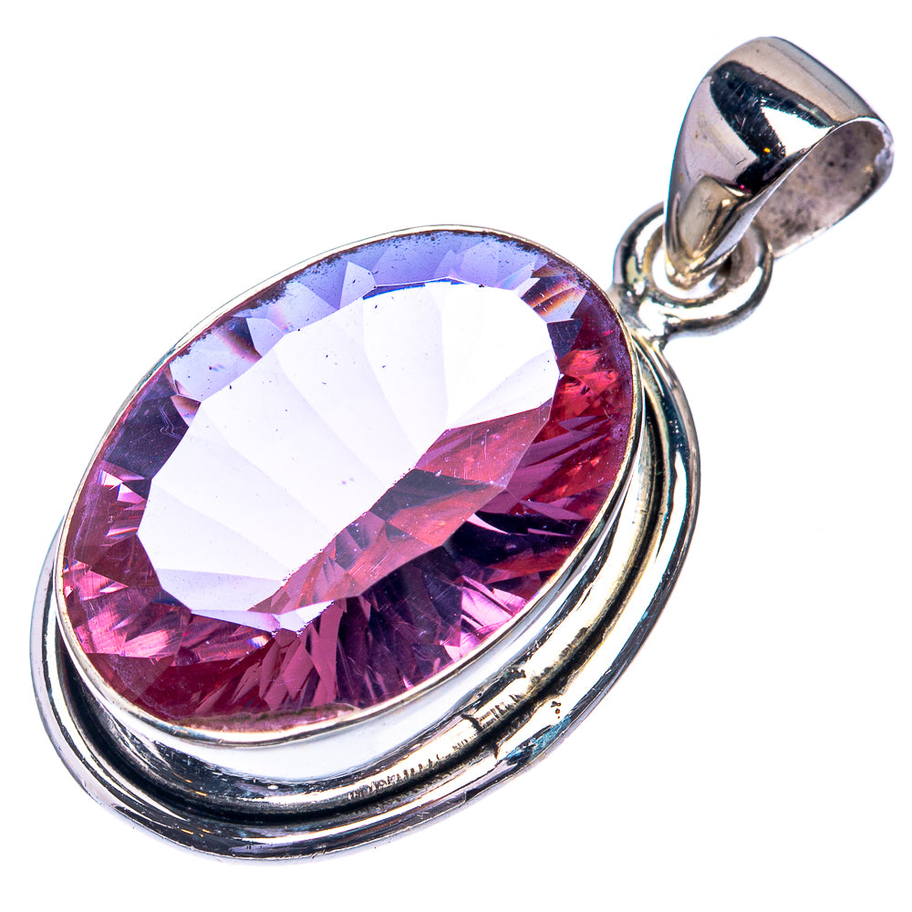 Faceted Color Change Alexandrite (Lab.) Pendant 1 1/4" (925 Sterling Silver) P39267
