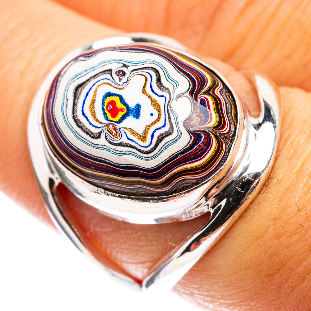 Fordite Ring Size 7.25 (925 Sterling Silver) R142827