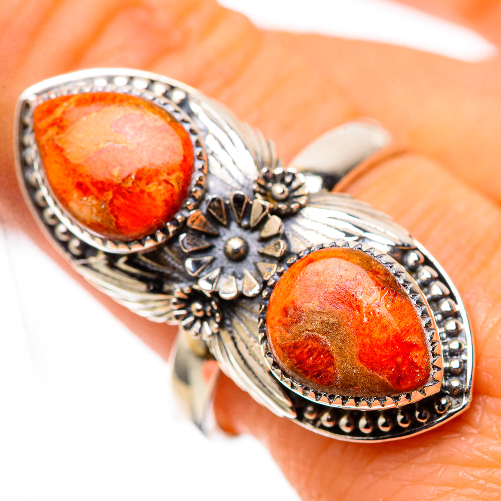 Sponge Coral 925 Sterling Silver Ring Size 9 (925 Sterling Silver) RING139562