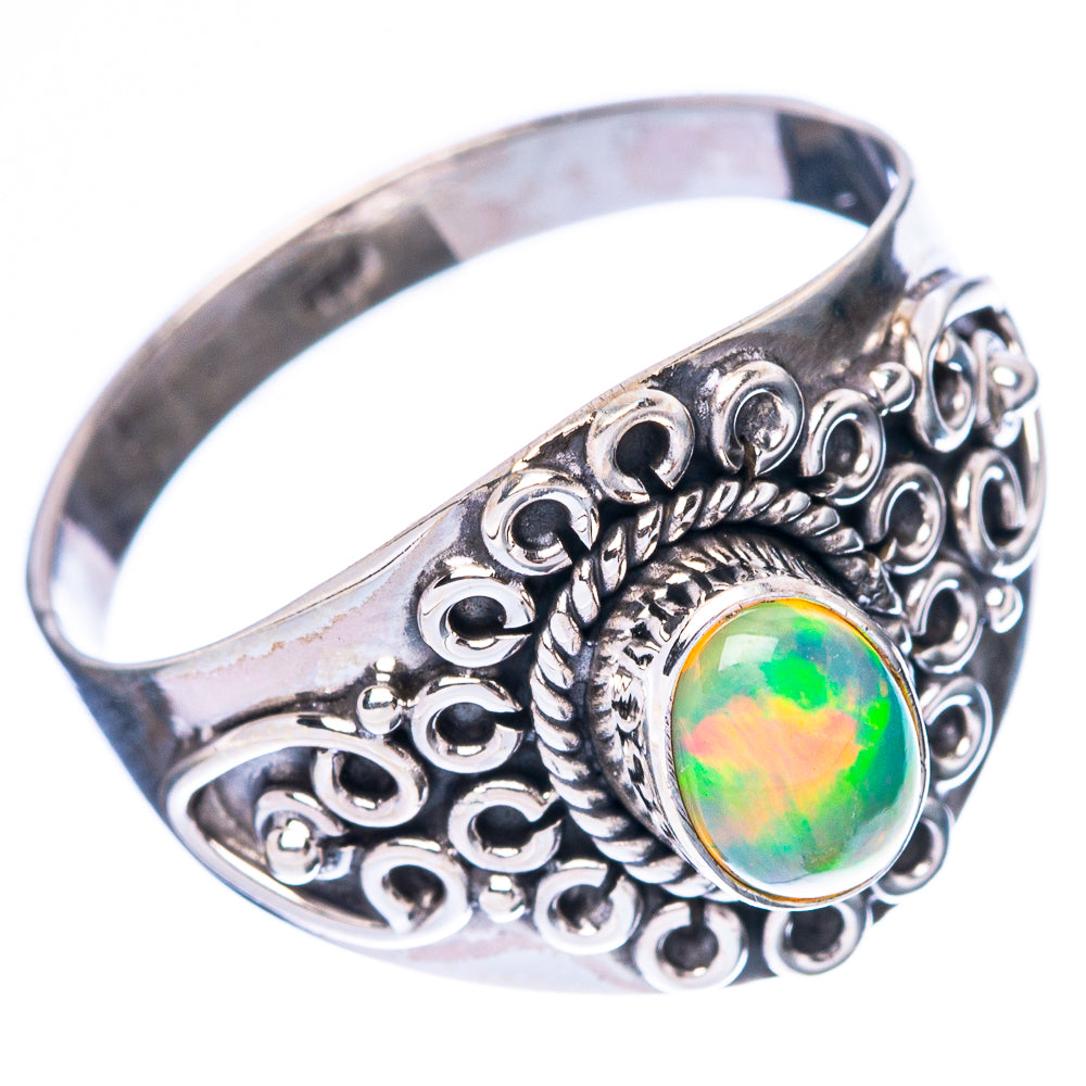 Rare Ethiopian Opal Ring Size 9.5 (925 Sterling Silver) R4337