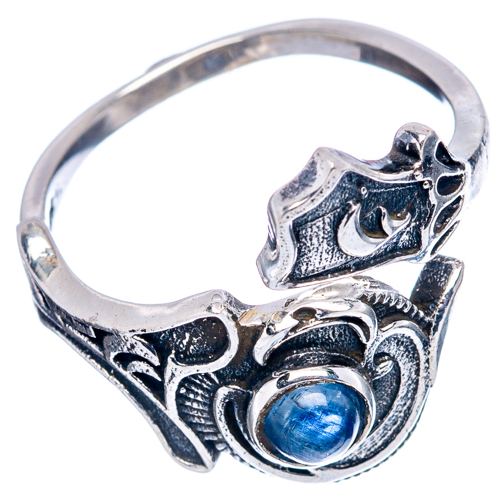 Kyanite Dainty Ring Size 6 Adjustable (.925 Sterling Silver)
