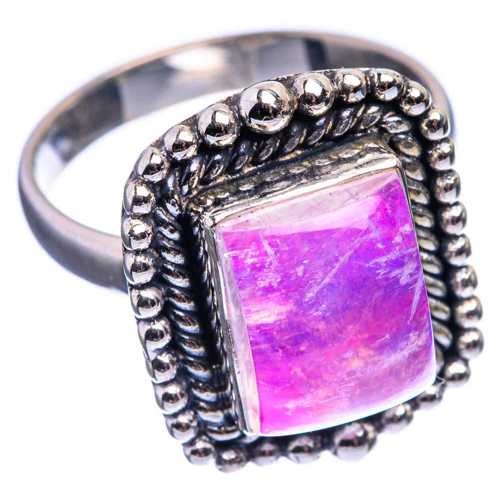 Pink Moonstone Ring Size 8.75 (925 Sterling Silver) R142082