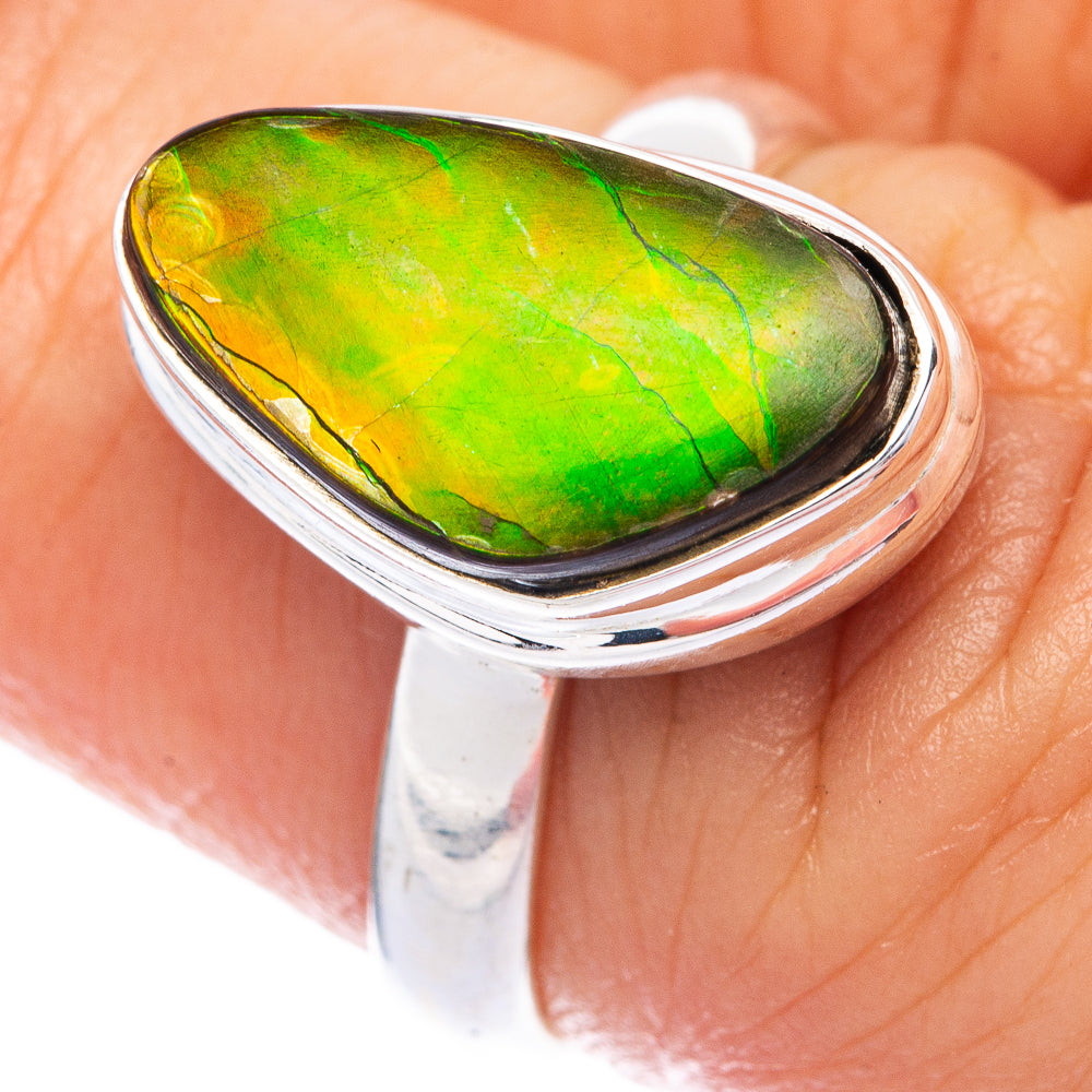 Ammolite Ring Size 6 (925 Sterling Silver) R144953