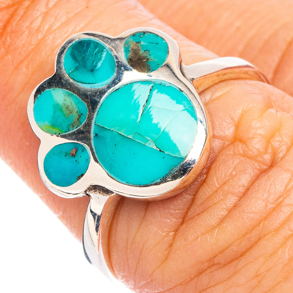 Rare Arizona Turquoise Paw Ring Size 6.5 (.925 Sterling Silver)