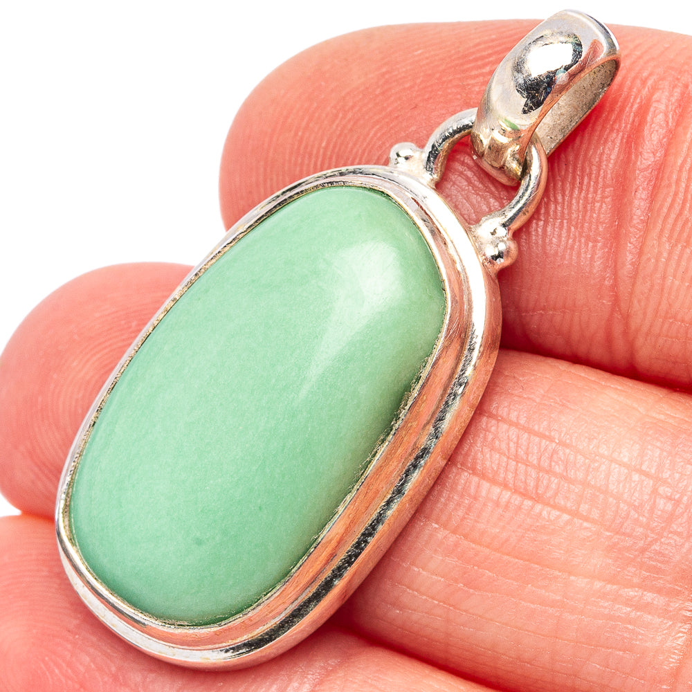 Chrysoprase Pendant 1 3/8" (.925 Sterling Silver)