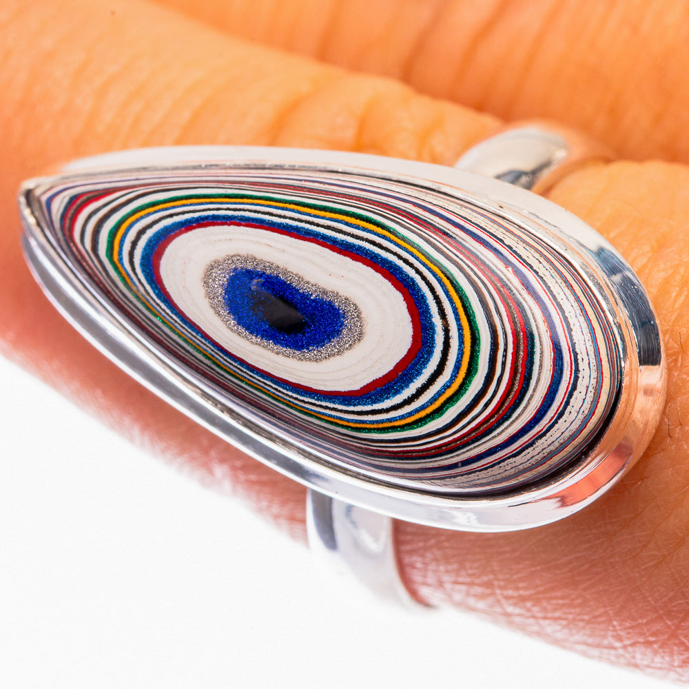 Fordite Ring Size 8.25 (925 Sterling Silver) R142165