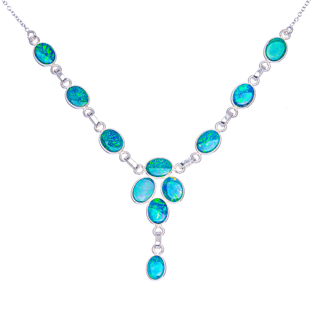 Anasilvercos Doublet Opal Bracelet 7 To 8" (925 Sterling Silver) (925 Sterling Silver) N90096