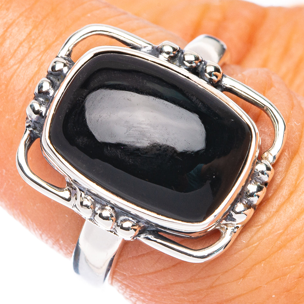 Premium Black Onyx Ring Size 6.5 (925 Sterling Silver) RING7730