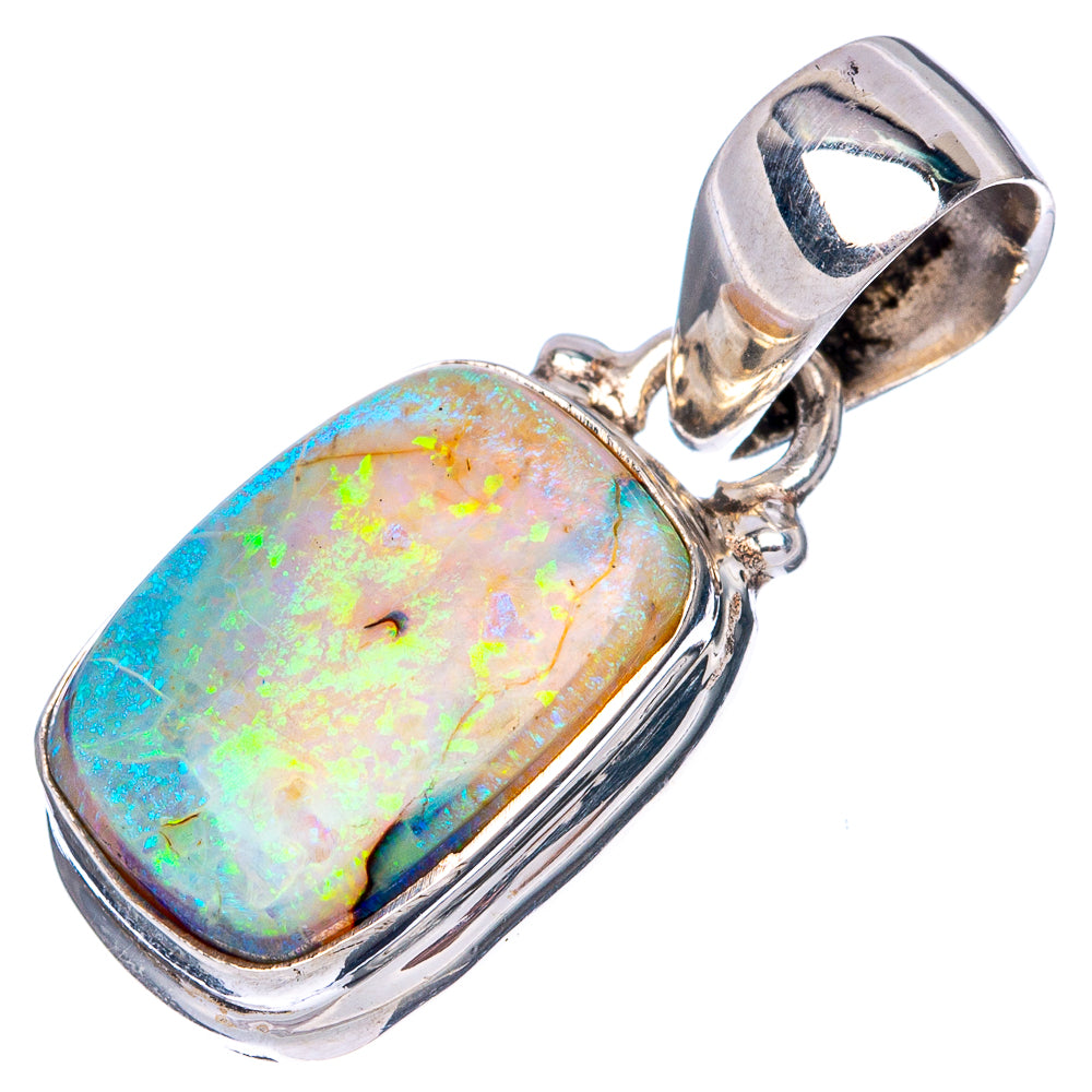 Rare Sterling Opal Pendant 1 1/8" (925 Sterling Silver) P42893