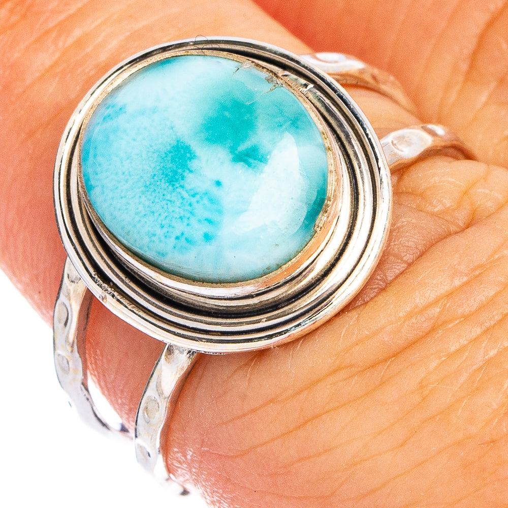 Rare Larimar Ring Size 7 (.925 Sterling Silver)