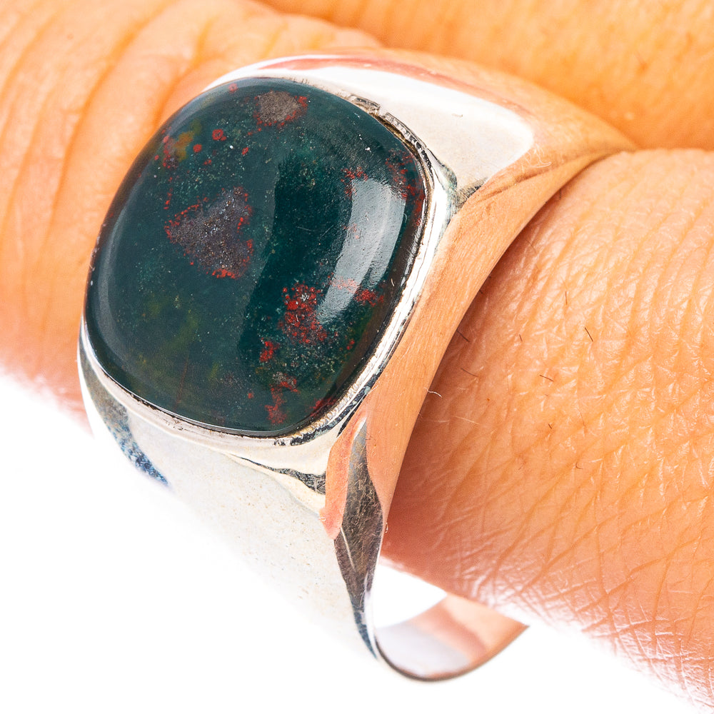 Bloodstone Ring Size 12 (925 Sterling Silver) R7075