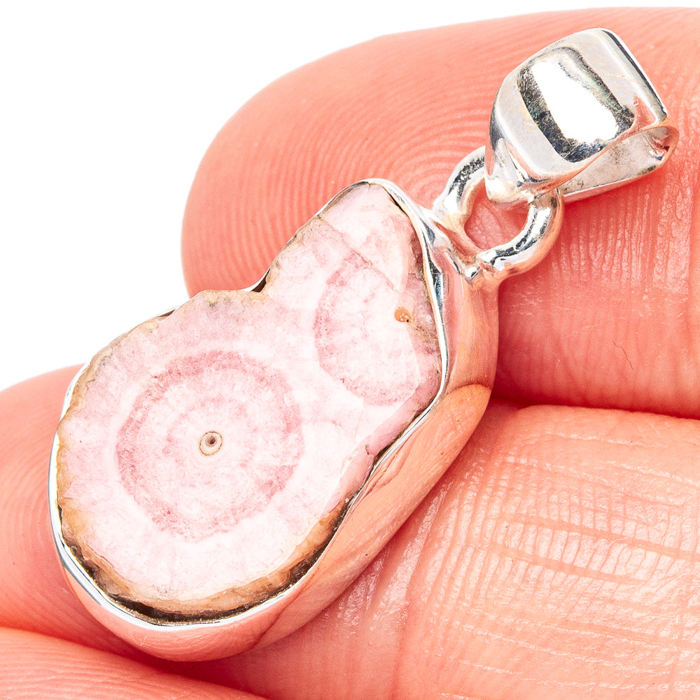 Rare Rhodochrosite Stalactite Pendant 1 1/8" (925 Sterling Silver) P42974