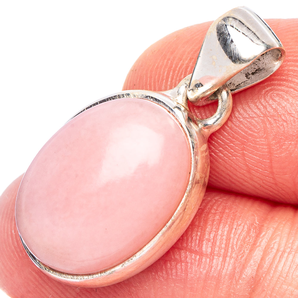 Pink Opal Pendant 1 1/8" (925 Sterling Silver) P44281