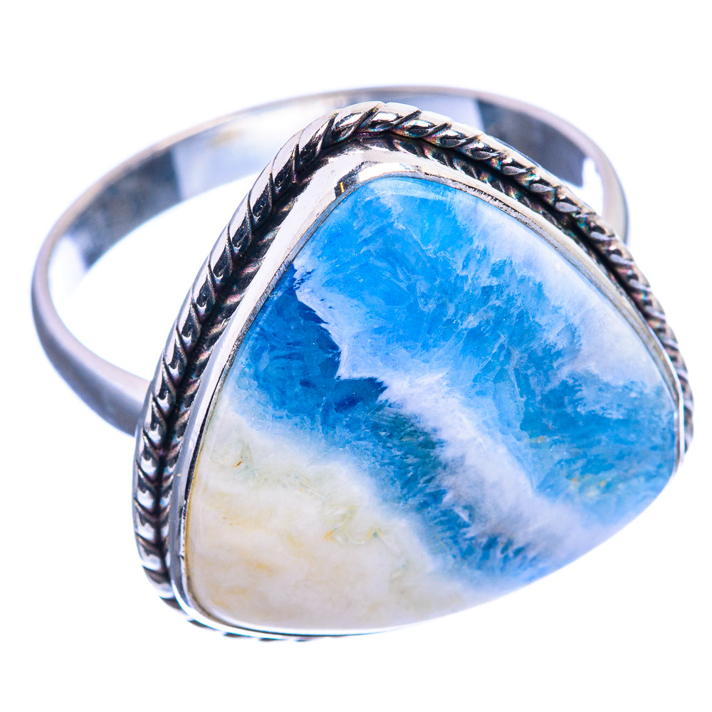 Blue Scheelite Ring Size 11.75 (925 Sterling Silver) R142375